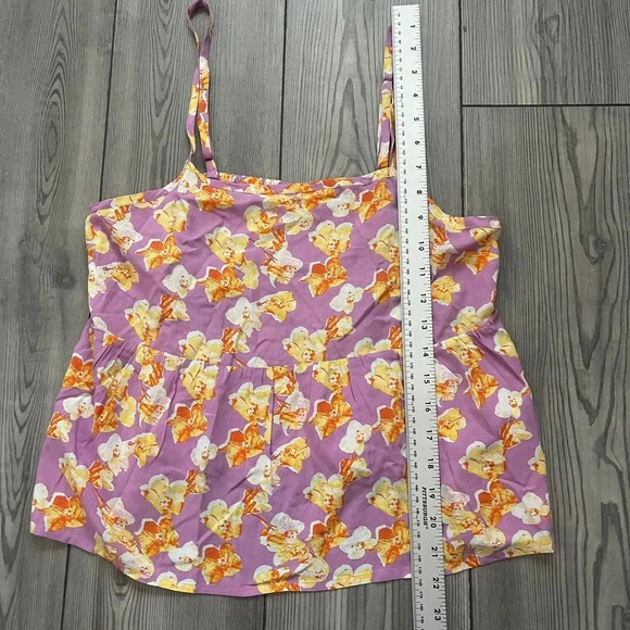 BP. Women's Tunic Blouse Top Size S Multicolor Floral 100% Viscose Sleeveless - Picture 6 of 8